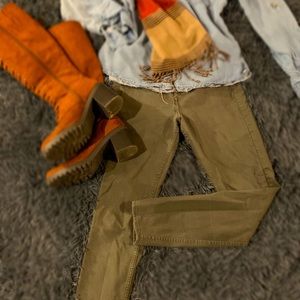 Army Green Skinny Jeans
